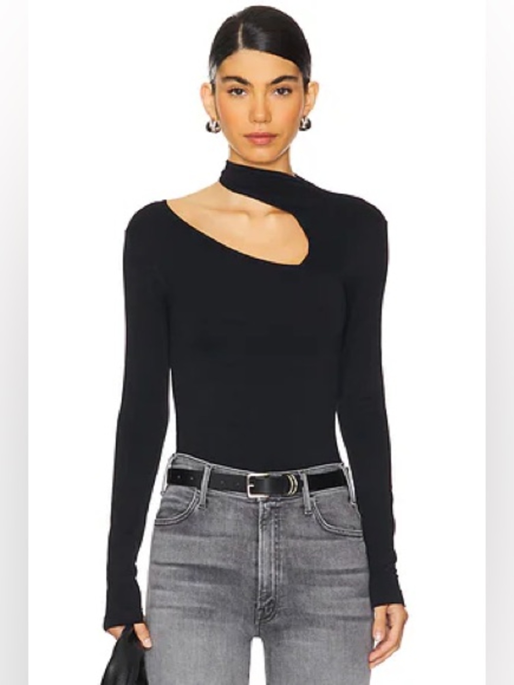 Free People Cut It Out Seamless Long Sleeve Top NWT